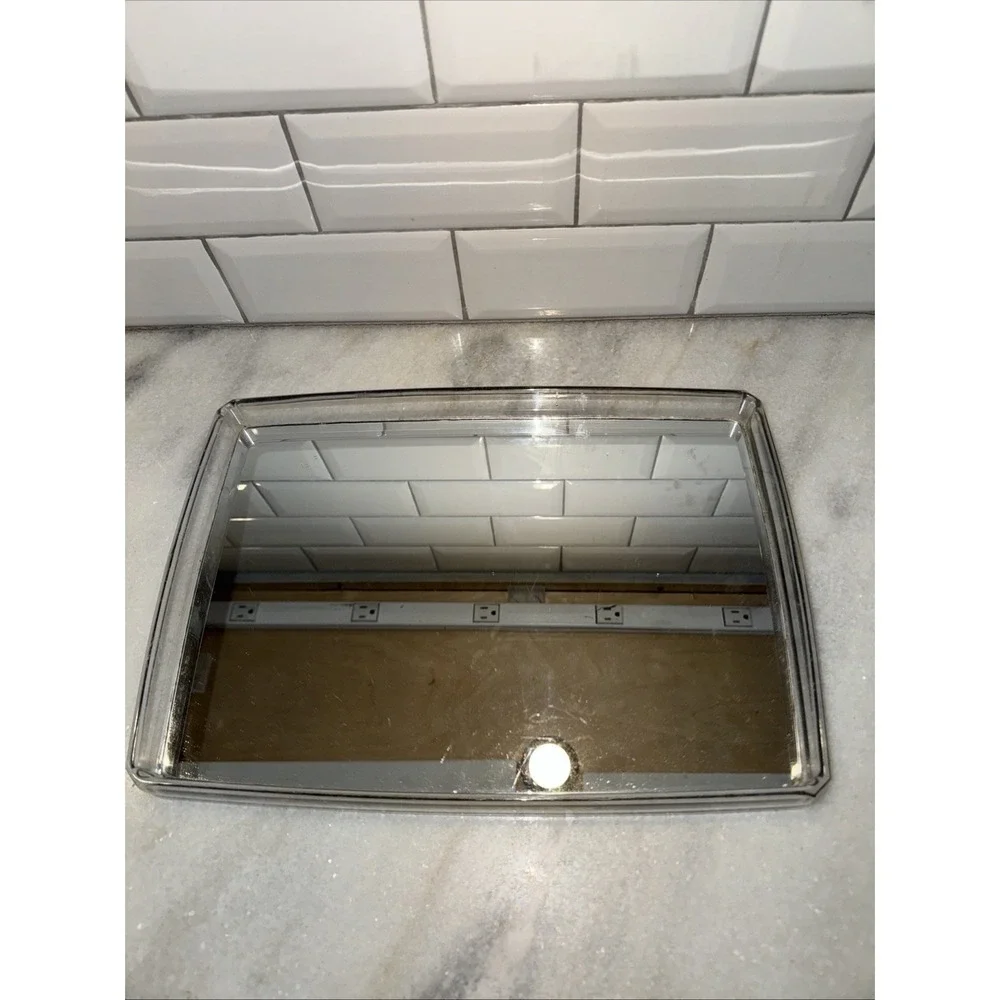 Vintage Vanity Lucite Acrylic Mirrored Tray Mid Century Modern‎ GW993
